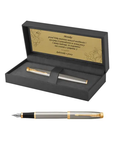 Pi&oacute;ro wieczne Parker IM Brushed Metal GT w Pudełku z Grawerem (1931649/3)