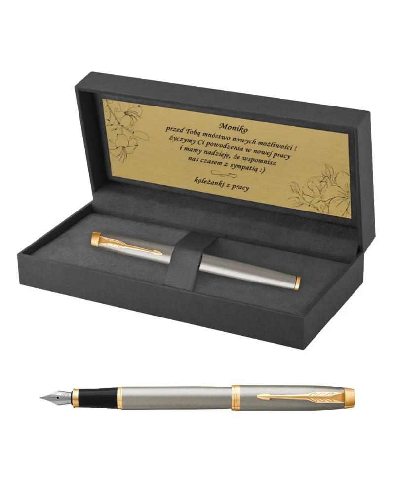 Pióro wieczne Parker IM Brushed Metal GT w Pudełku z Grawerem (1931649/3) Pióro wieczne Parker IM Brushed Metal GT w Pudełku z Grawerem (1931649/3)