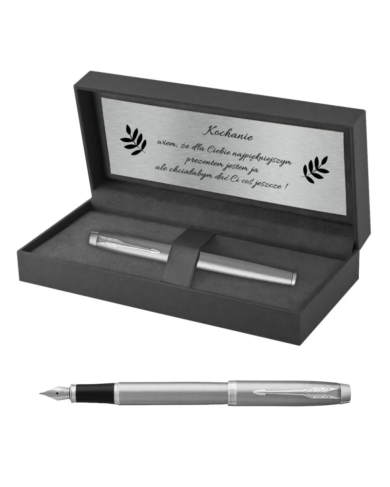 Pióro wieczne Parker IM Stainless Steel CT w Pudełku z Grawerem (2143635/6) Pióro wieczne Parker IM Stainless Steel CT w Pudełku z Grawerem (2143635/6)