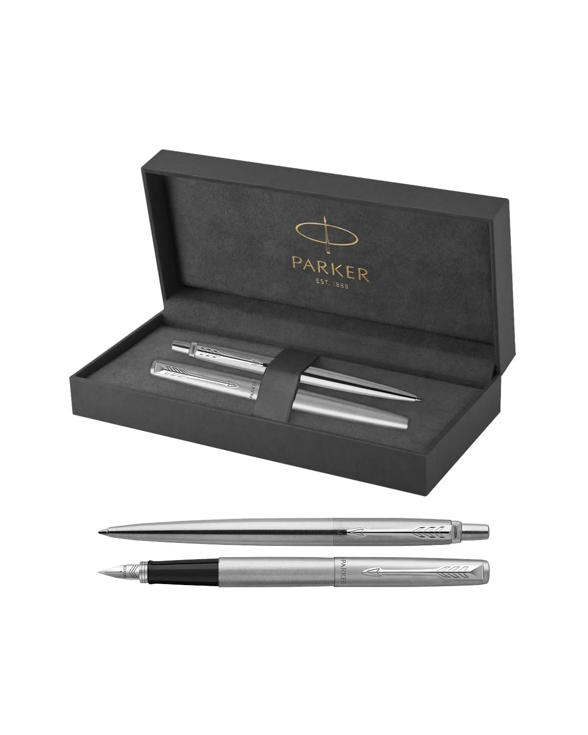 Długopis + Pióro Wieczne Parker Jotter Stalowe CT (1953170/1) Długopis + Pióro Wieczne Parker Jotter Stalowe CT (1953170/1)