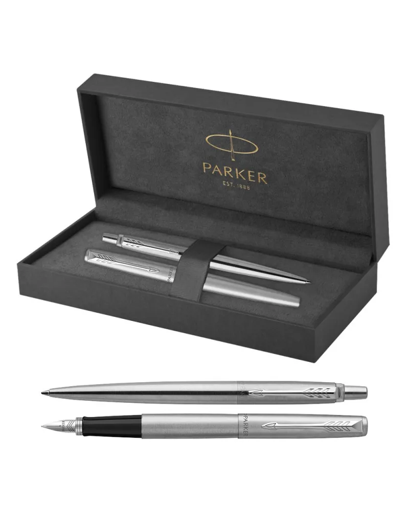 Długopis + Pióro Wieczne Parker Jotter Stalowe CT (1953170/1) Długopis + Pióro Wieczne Parker Jotter Stalowe CT (1953170/1)