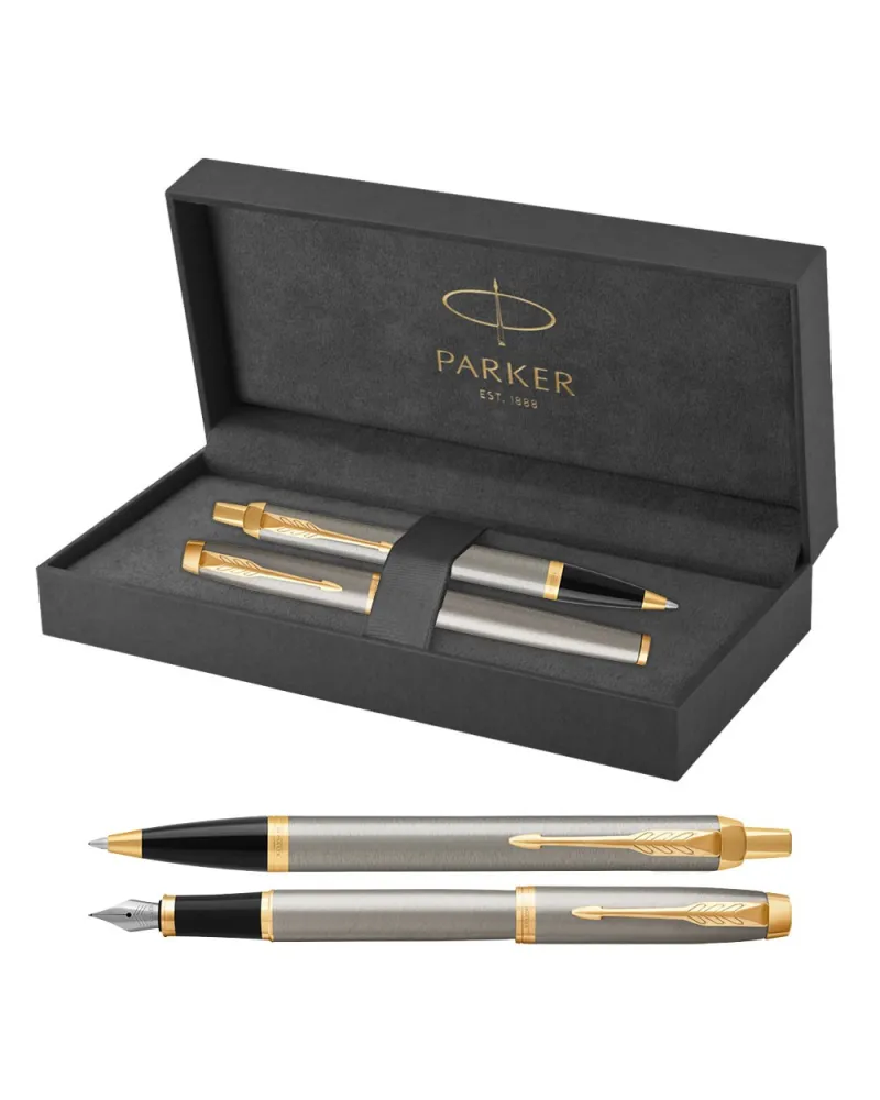Długopis i Pióro Parker IM Brushed Metal GT (1931670/10) Długopis i Pióro Parker IM Brushed Metal GT (1931670/10)