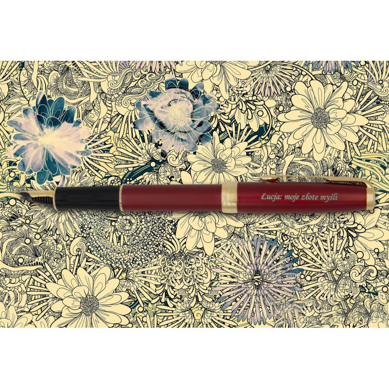 Pióro wieczne Parker Sonnet Red Laque GT 1931473 z grawerem – czerwone pióro premium z pozłacanymi detalami