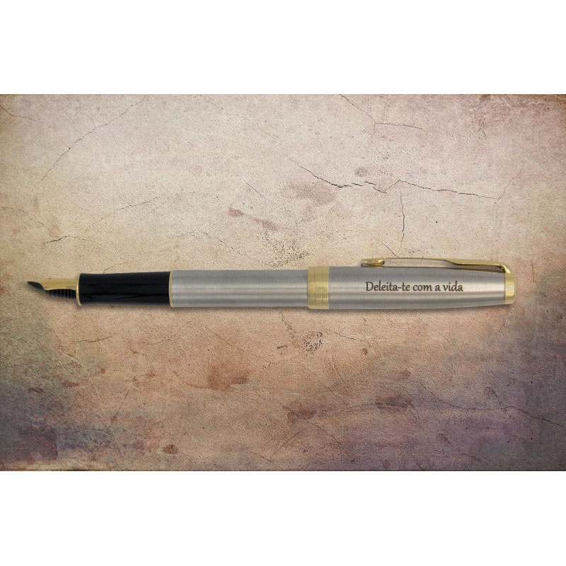 Pióro wieczne Parker Sonnet Stainless Steel GT 1931504 z grawerem – stalowe eleganckie pióro premium