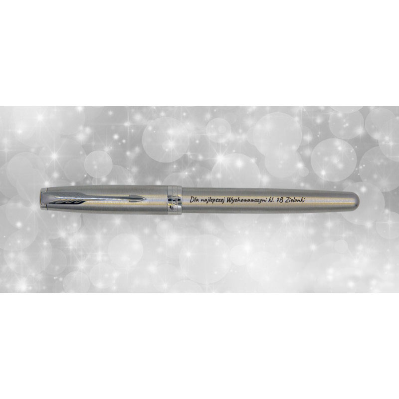 Pióro wieczne Parker Sonnet Stainless Steel CT 1931509 z grawerem – stalowe eleganckie pióro dla nauczyciela
