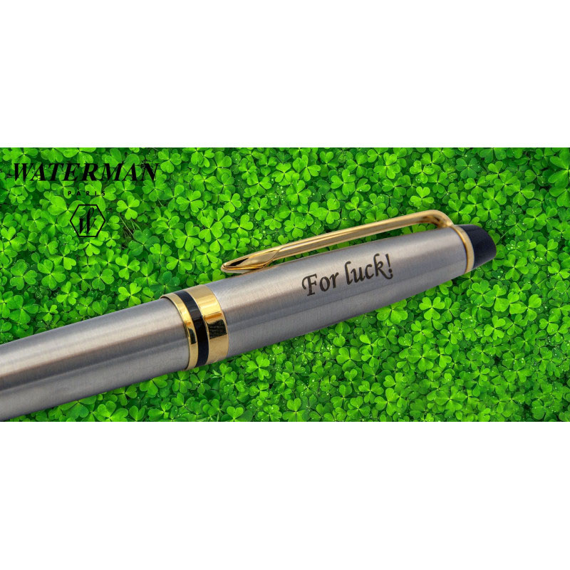 Pióro wieczne Waterman Expert Stalowe GT S0951940 z grawerem For luck!