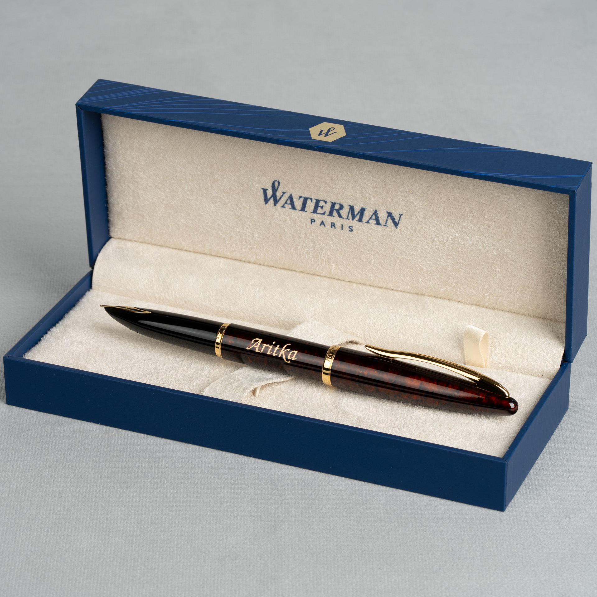 Pióro wieczne Waterman Carene GT bursztynowe z grawerem imienia w eleganckim etui Waterman